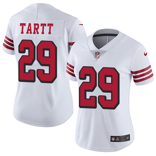 San Francisco 49ers Limited White Women Jaquiski Tartt NFL Jersey #29 Rush Vapor Untouchable